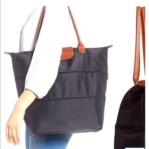 Le Pliage Expandable Tote - Gunmetal